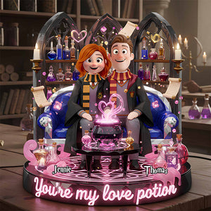 Romantic Couple Acrylic Light Box - Personalized Gifts For Couple 03todt091225