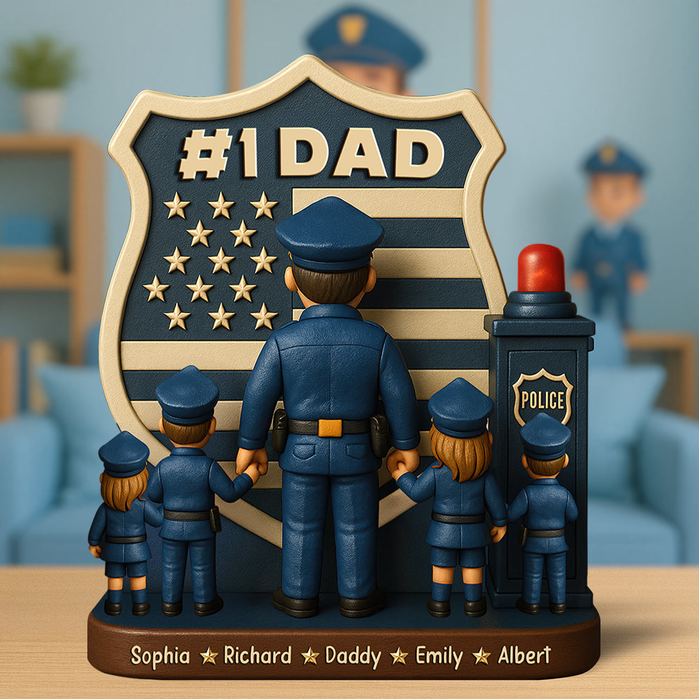 Police Dad Plaque - Personalized Gifts For Dad 03toqn060525-Homacus