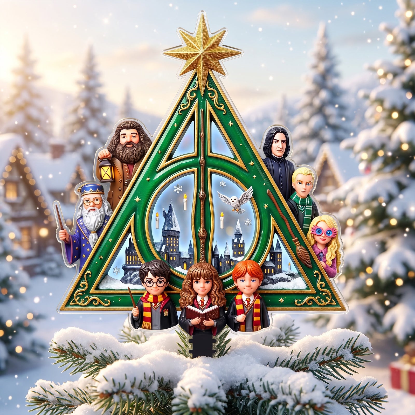 Fantasy School Tree Topper - Personalized Christmas Gifts 04NAQN060826