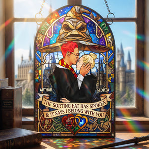 Fantasy Wizard Couple Suncatcher Ornament - Personalized Gifts For Couple 04hudt300526