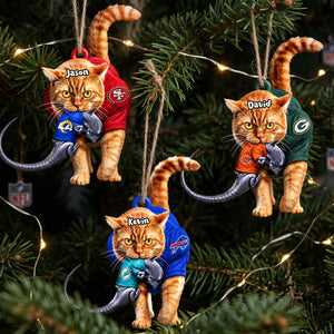 Invincible Badass Cat Ornament, Personalized Gifts For Sport Lovers 04qhta201026