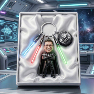 Custom Photo Acrylic Tag Keychain - Personalized Gifts For Cosmic Father's Day 01natn300326