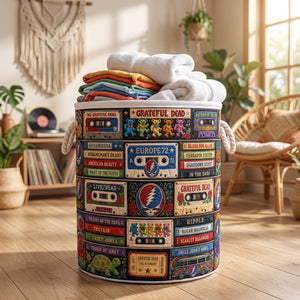 Groovy Vibes Laundry Basket - Personalized Gifts 02huqn100726