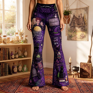 Badass Witch Flare Leggings, Personalized Gifts For Witch Lovers 02qhlu300726