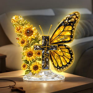 Faith Cross Acrylic Light Box - Personalized Gifts For Christians 05huqn051225