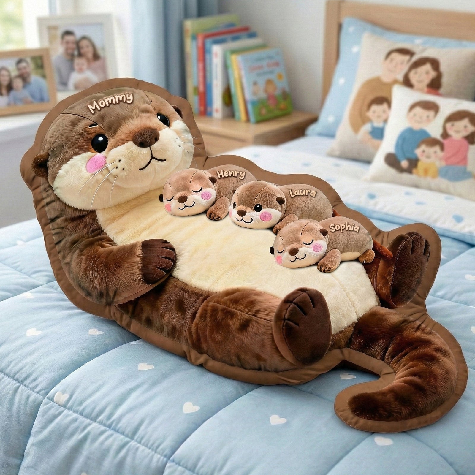 Otter Mom Pillow  - Personalized Gifts For Mom 01naqn040226