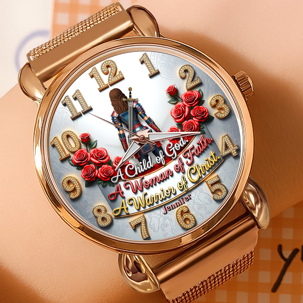 Woman of Faith Mesh Strap Quartz Watch - Personalized Gifts for Christian Women 01huqn280725