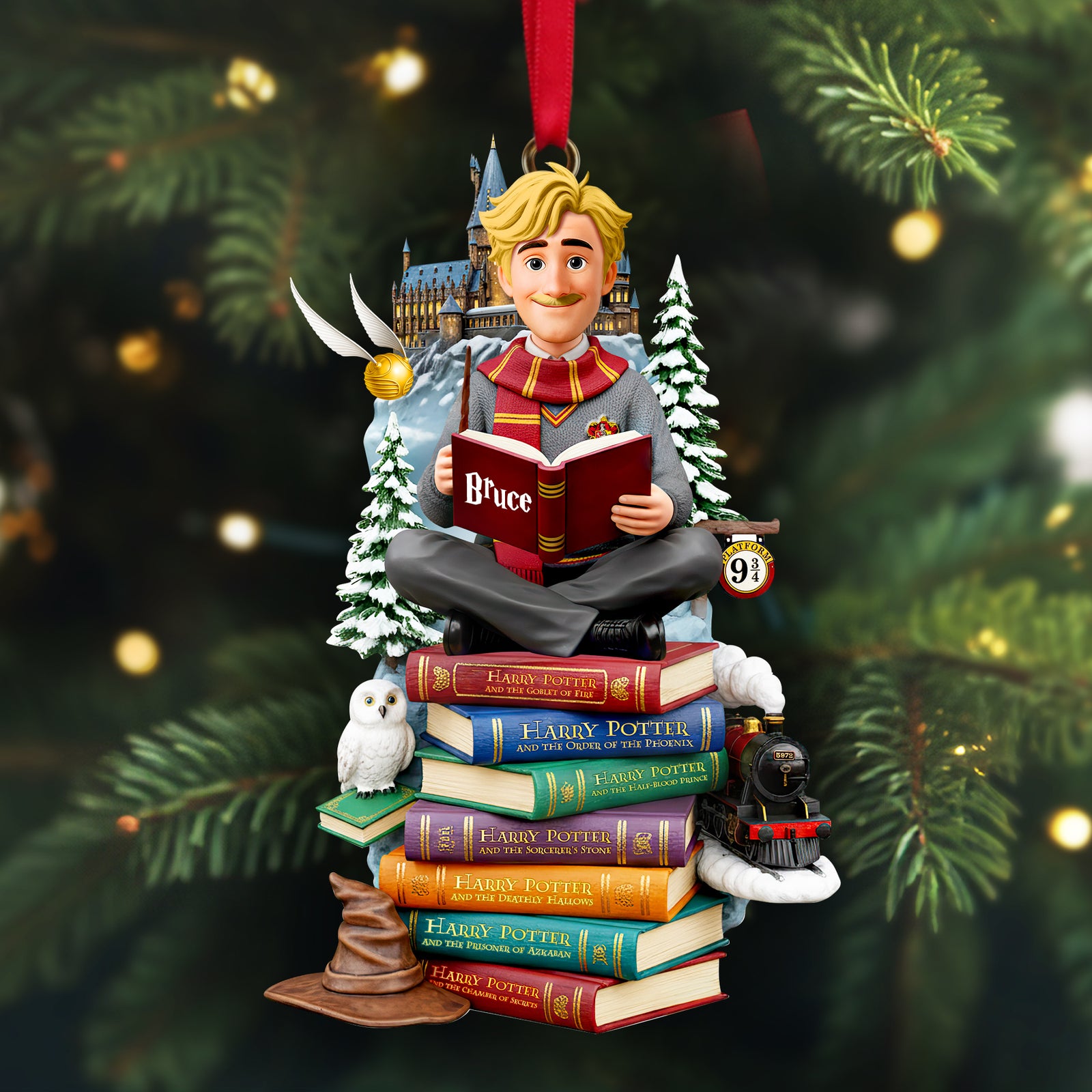 Book Lovers Ornament Personalized Christmas Gift 05HULU161025