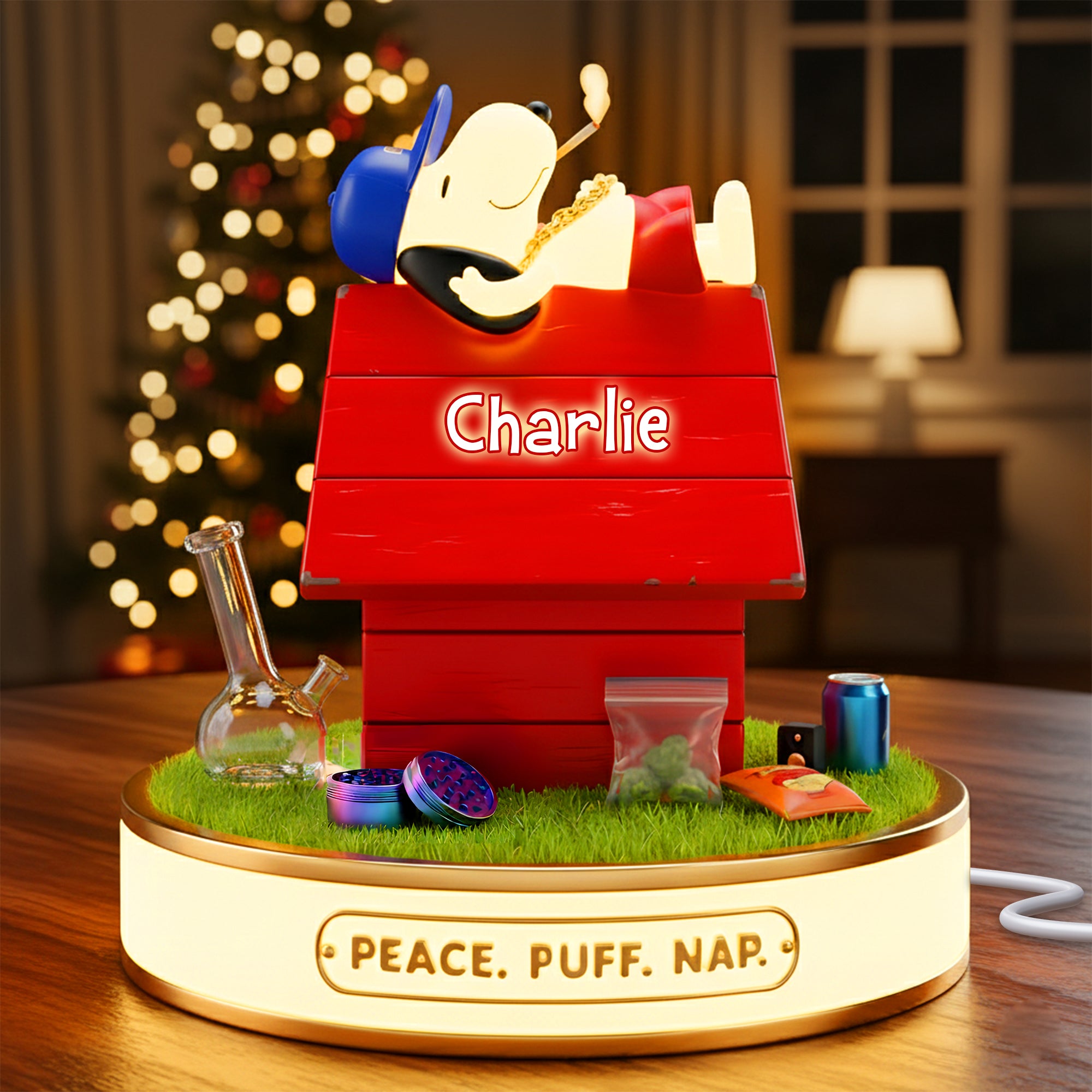 Roof-Top Chill Acrylic Light Box - Personalized Gifts For Stoners 08TOLU041125