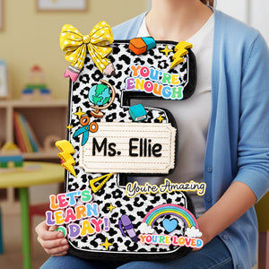 Composition Book Alphabet Custom Shaped Pillow - Personalized Gifts For Teacher 01huta201225