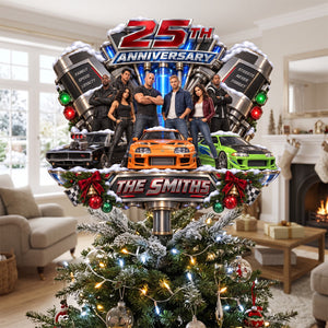 Celebrate A Quarter Century Of Speed Tree Topper - Personalized Christmas Gifts For Speed Lovers 05hatn110926