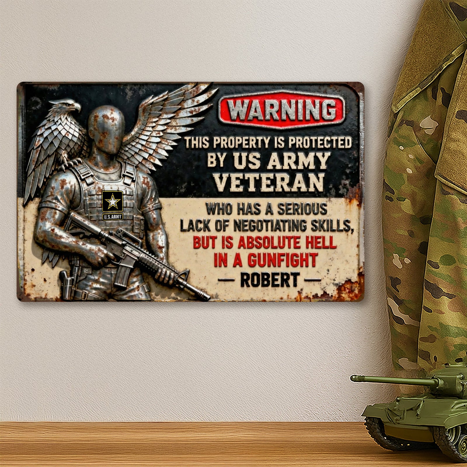 This Property Is Protected Print Metal Sign - Personalized Gifts For Veteran 02tgqn171225