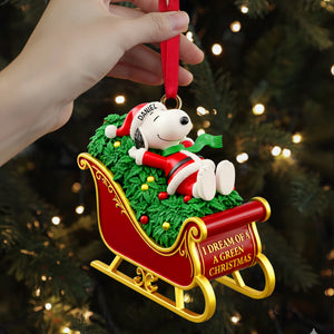 Chilling Sleigh Moment Ornament - Personalized Christmas Gifts For Stoners 08TOLU161025