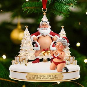 Couple Santa Funny Ornament Personalized Gifts 05OHDT301025