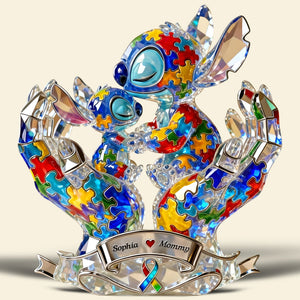 Autism Mom And Kid Acrylic Plaque - Personalized Gifts For Mom 01tgqn100126