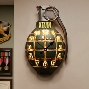 Veterans Weapon Acrylic Hanging Wall Clock - Personalized Gifts For Veteran 03hyta251225