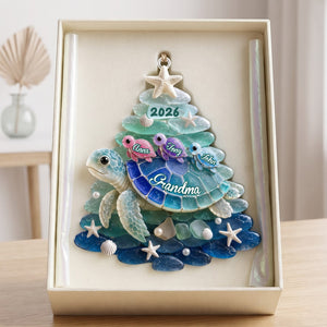 Turtle Grandma Acrylic Ornament - Personalized Gifts For Christmas 07nalu010826-Homacus