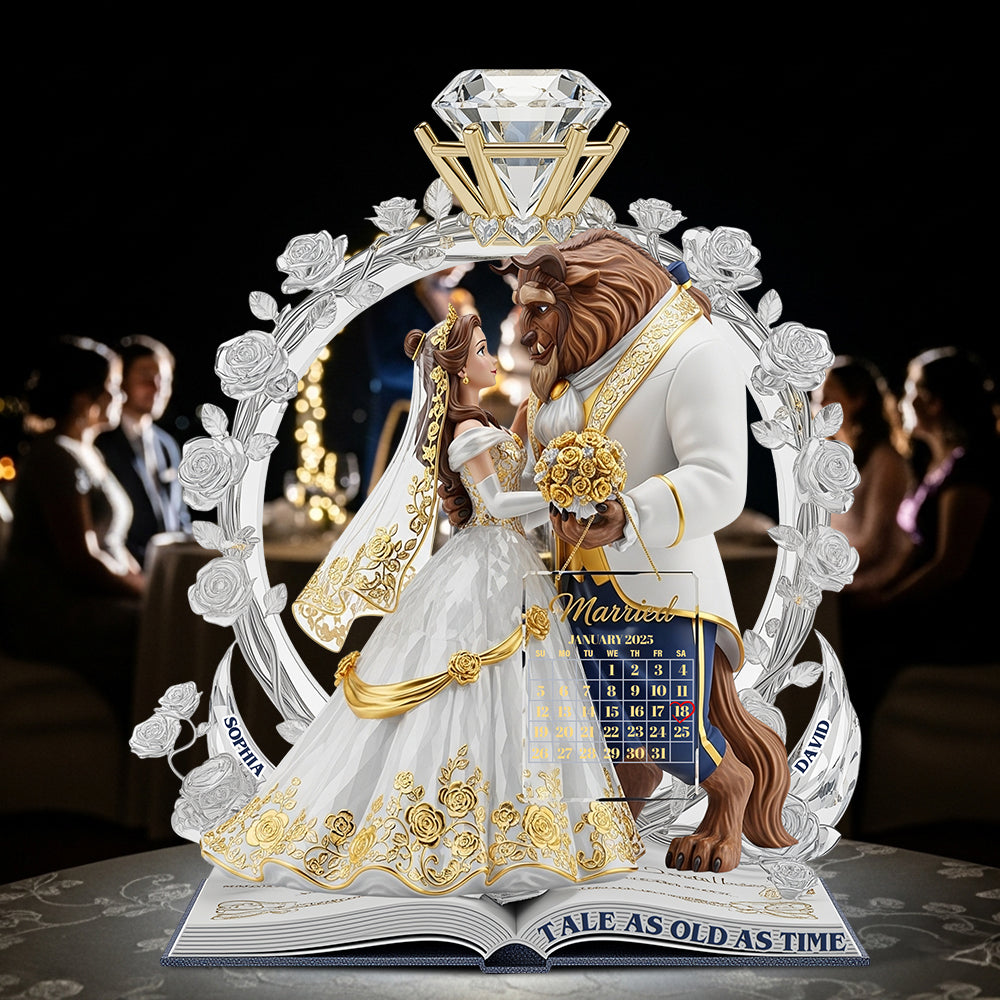 Fairy Tale Romantic Couple Acrylic Plaque Personalized Gifts For Couple 03TGDT130625-Homacus