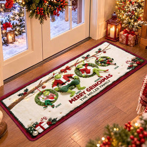 Christmas Monster Family Runner Rug - Personalized Gifts For Family Runner Rug 02TOTN050926