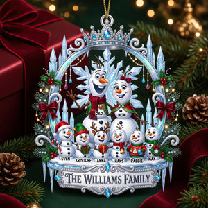 Adorable Snowman Christmas Ornament - Personalized Gifts For Family 02HADT010926