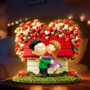 Lovely Couple Valentine Acrylic Light Box - Personalized Gifts For Couple 01huta231225