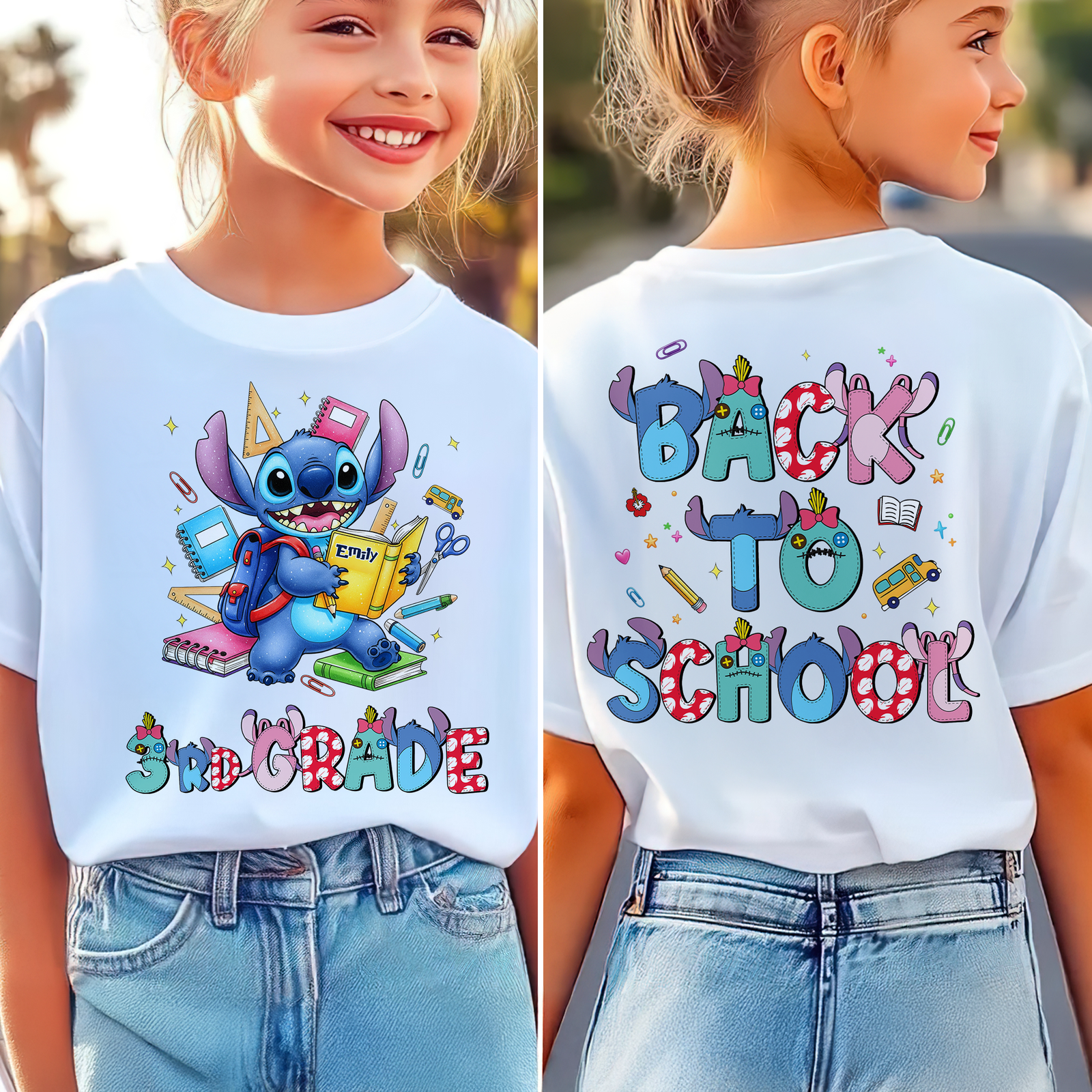 Cute Alien Back To School - Personalized Gifts For Kids 04hupu160625-Homacus