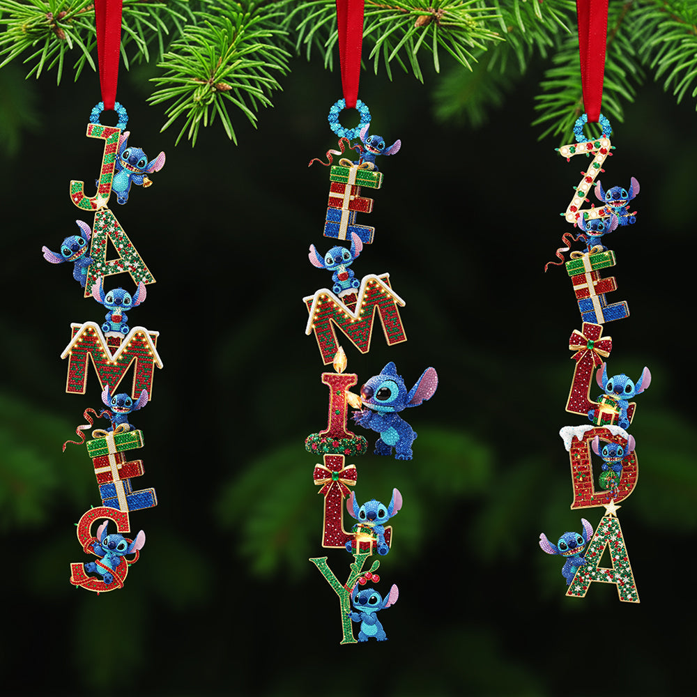 Alien Monster Alphabet Acrylic Ornament, Personalized Christmas Gifts 01ohta251025-Homacus
