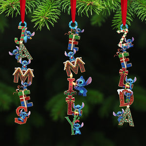 Alien Monster Alphabet Acrylic Ornament, Personalized Christmas Gifts 01ohta251025-Homacus