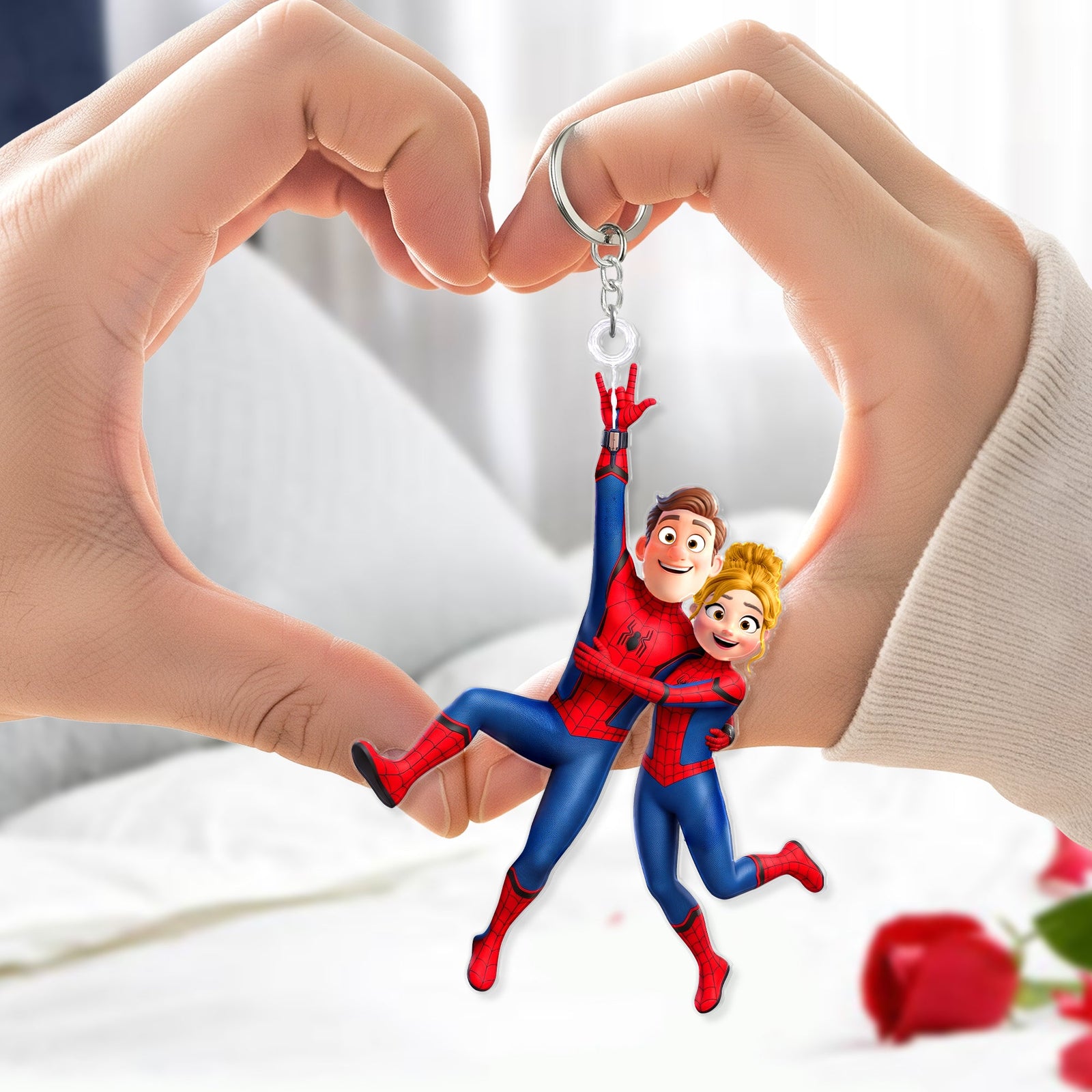 Hanging Together Couple Keychain - Personalized Gifts For Couple 05qhqn210726