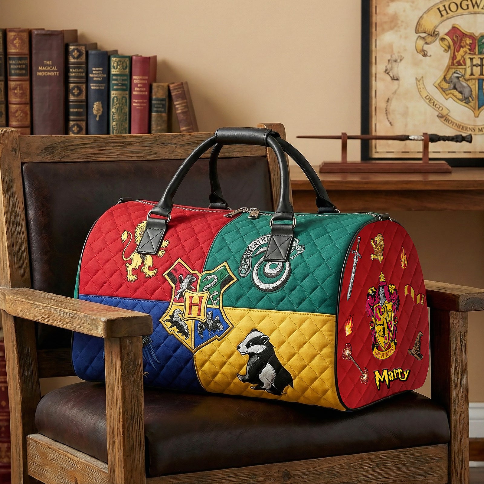 Fantasy Academy Quilted Duffle Bag Personalized Gifts For Fantasy Lovers 05hymg191225