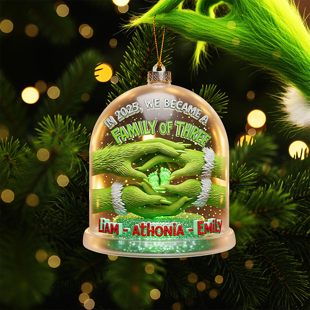 Green Family Ornament - Personalized Gifts For Family 04tgta220825
