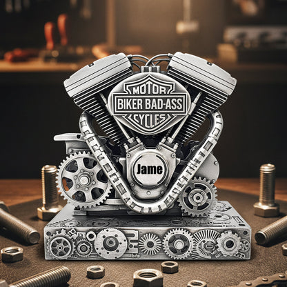Strong Motorcycle Engine Acrylic Plaque - Personalized Gifts For Bikers 03QHLU170925
