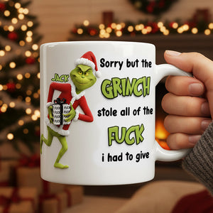 Funny Green Monster Coffee Mug - Personalized Gifts For Christmas 05kita171125