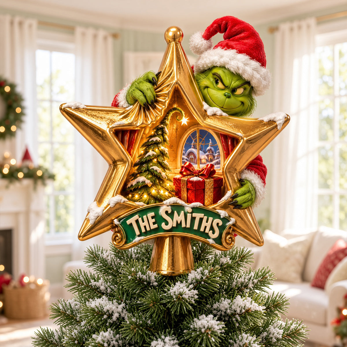 The Star Acrylic Christmas Tree Topper - Personalized Gifts For Family 07hatn211026