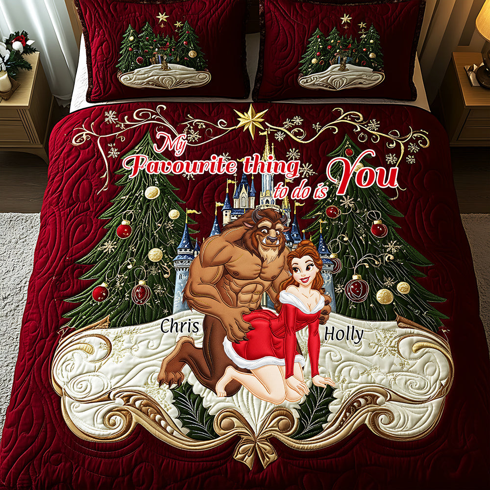 Personalized Christmas Gifts For Couple Quilt Bed Set 03nata190925-Homacus