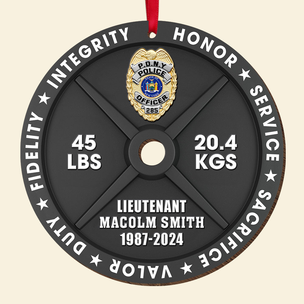 Personalized Gifts For Police Wood Ornament 03qhqn161024 - Ornament - GoDuckee