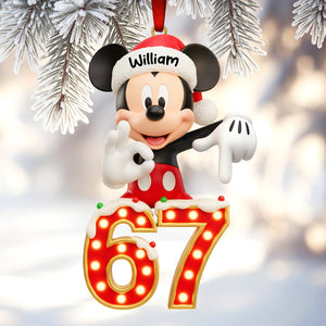 Cute Character Says Six Seven Acrylic Ornament - Personalized Christmas Gifts 03OHQN181125