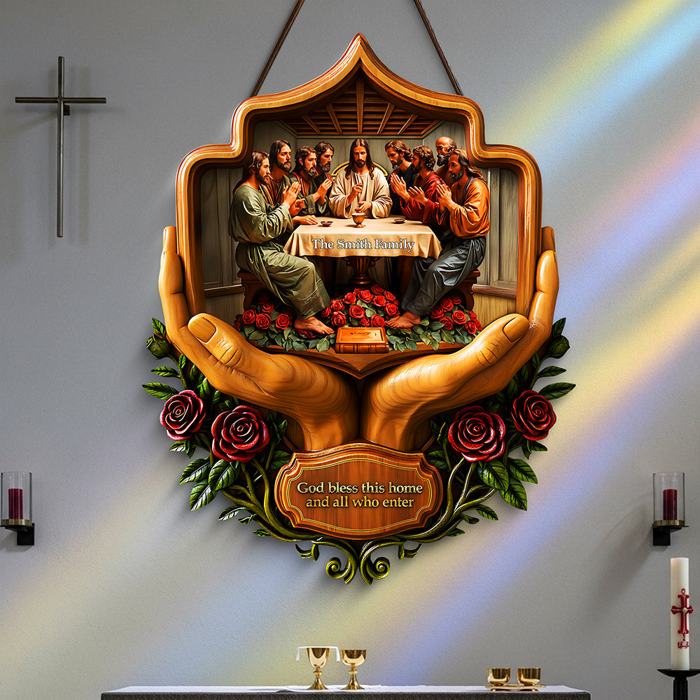 Christian Family Wood Sign - Personalized Gifts For Family 01tota040925