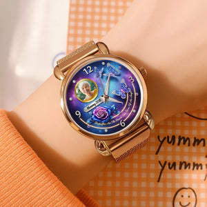 Custom Photo Heaven Angel Mesh Strap Quartz Watch Christmas Memorial Gifts 03hutn290725