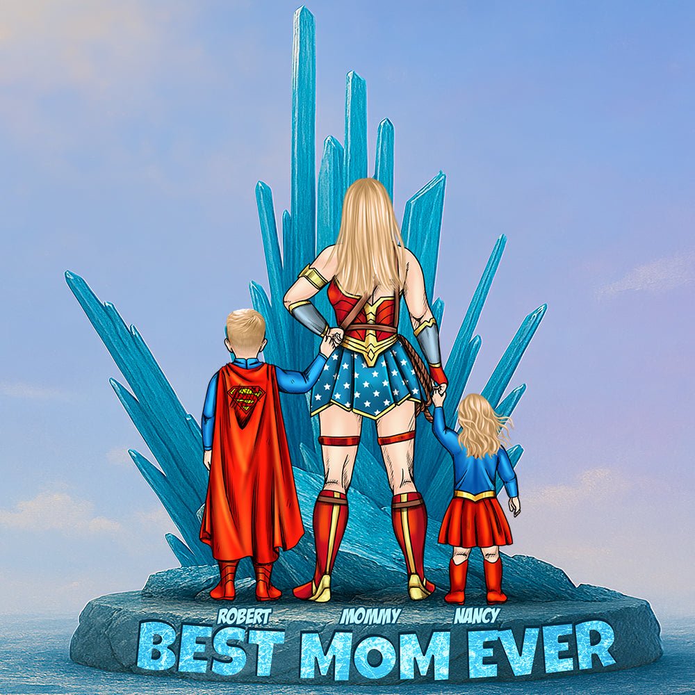 Personalized Gifts For Mom Acrylic Plaque Power Mom-Homacus