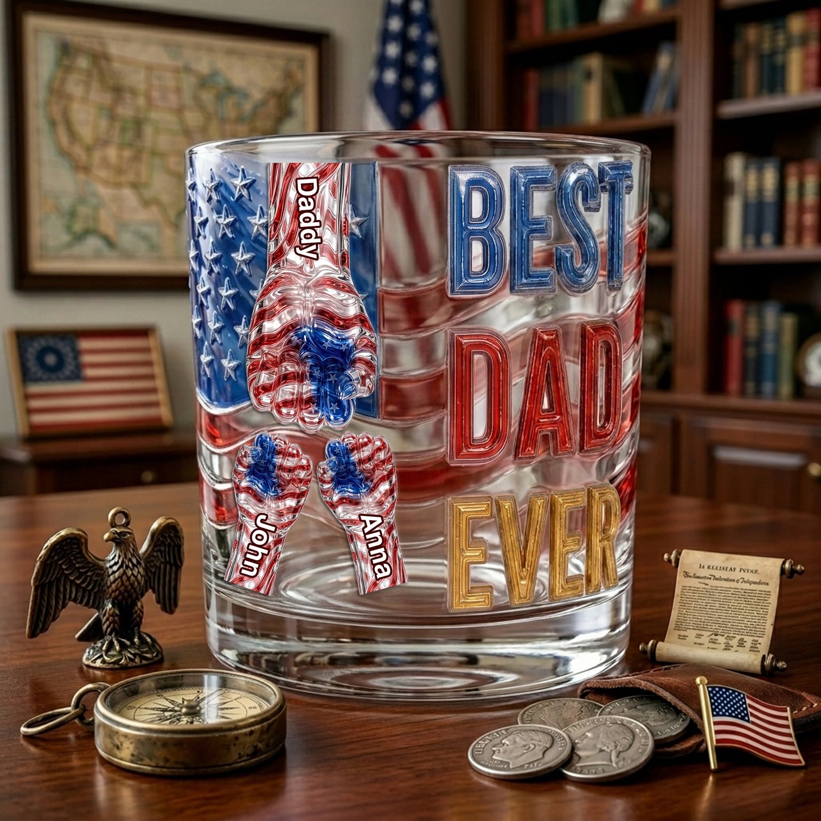 Power Fist Drinking Glass - Personalized Gifts For Dads 06ohlu220526