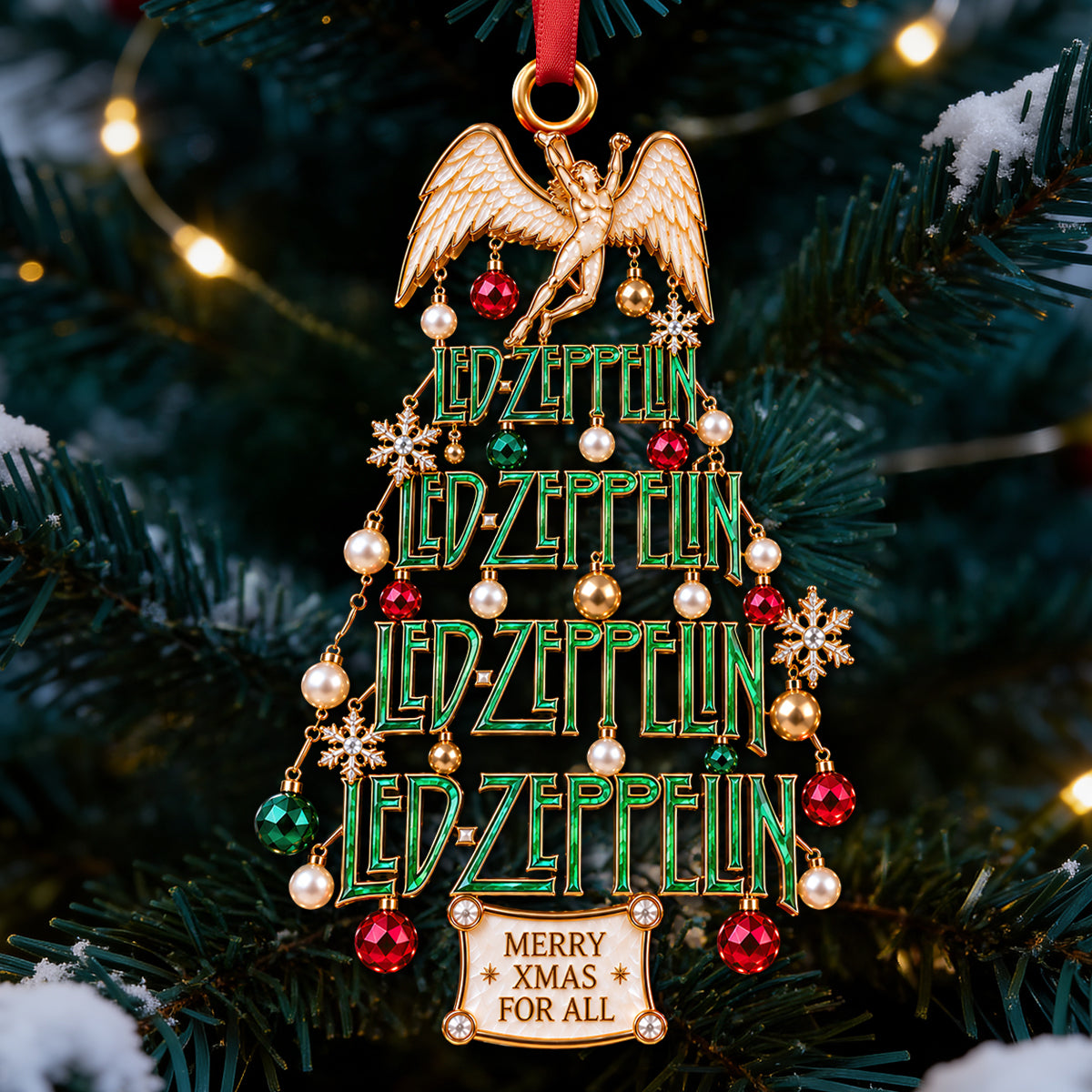 Led Zeppelin Rock Legends Christmas Ornament - Personalized Gifts For Music Lovers 03nadt131026