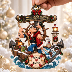 Anchored In Your Heart Acrylic Ornament - Personalized Christmas Gifts For Couples 06hadt210926