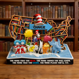 Reading Acrylic Plaque - Personalized Gifts For Book Lover Plaque 04PALU060226