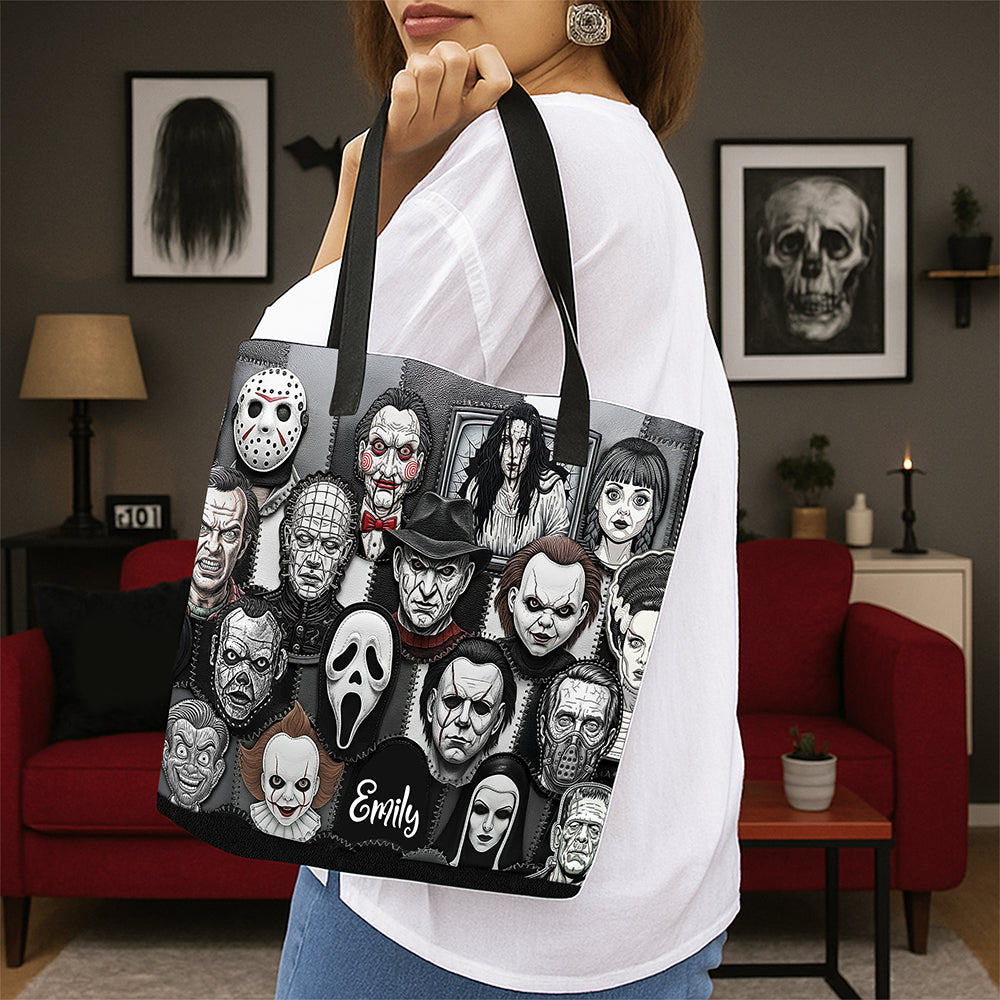 Horror Patches Tote Bag, Personalized Gifts For Horror Movie Fans 06qhqn080825