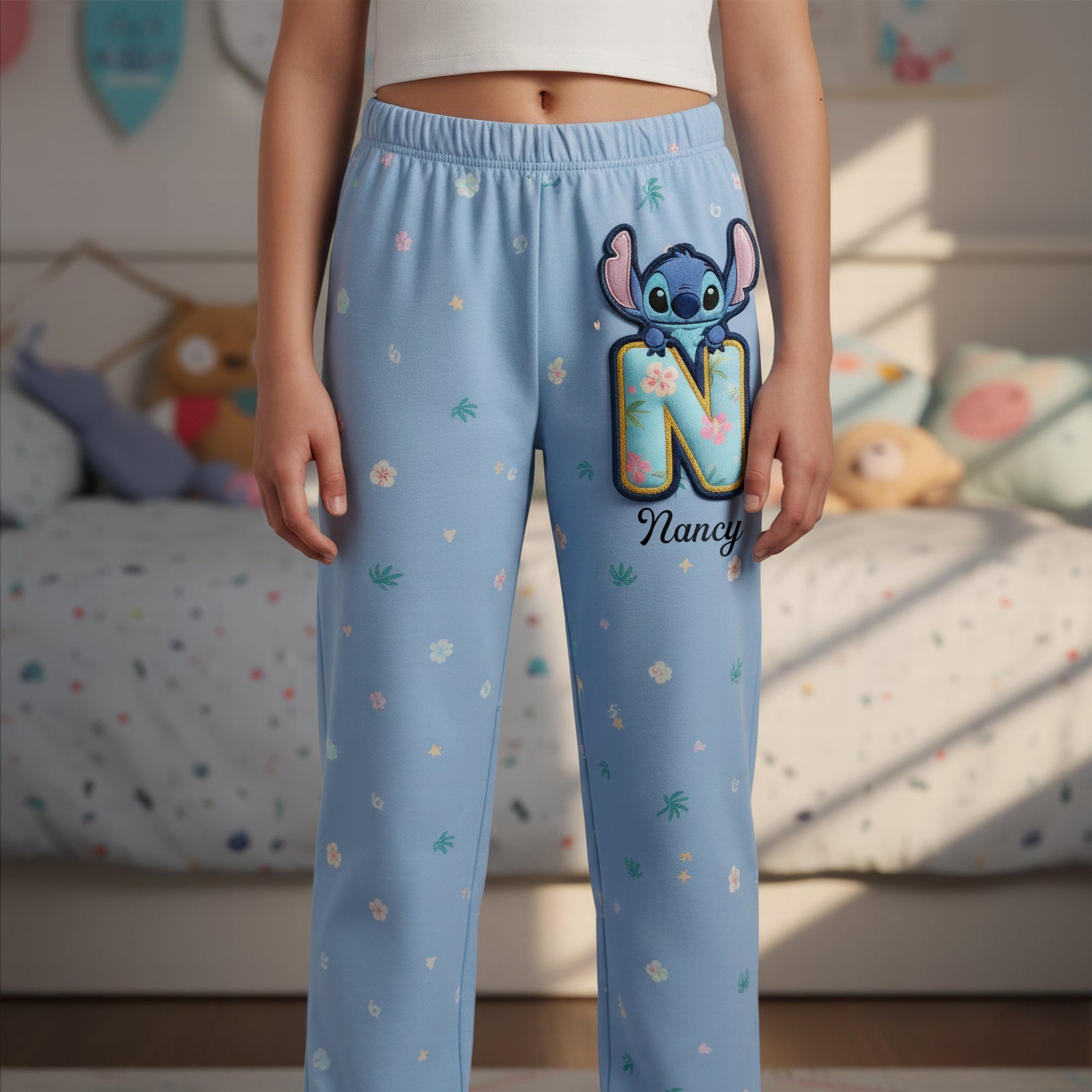 Alphabet Cute Creature Pajama Pants - Personalized Gifts 03kiqn051225