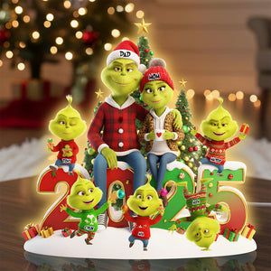 Naughty Green Monsters Acrylic Light Box Personalized Christmas Gifts For Family 04nadt051125