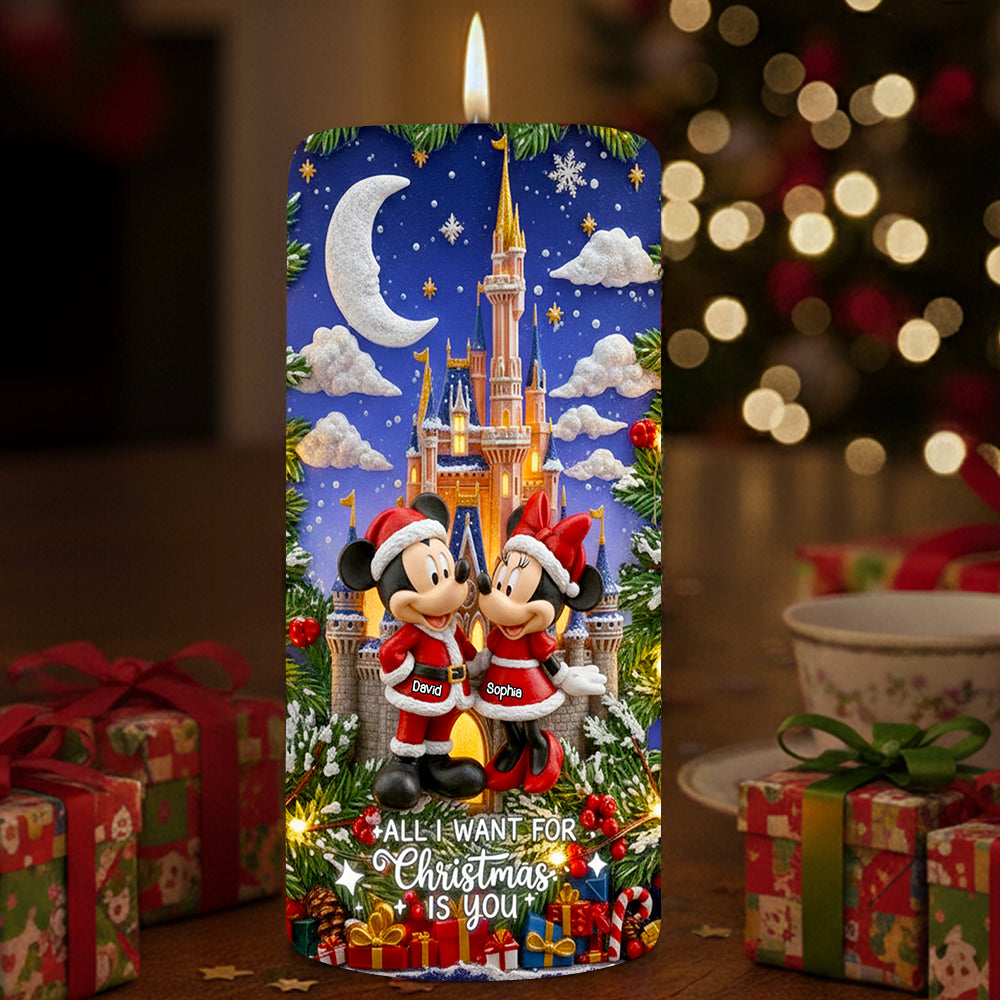 Romantic Couple Festive Season LED Candle, Personalized Christmas Gifts For Couple 05qhdt060925