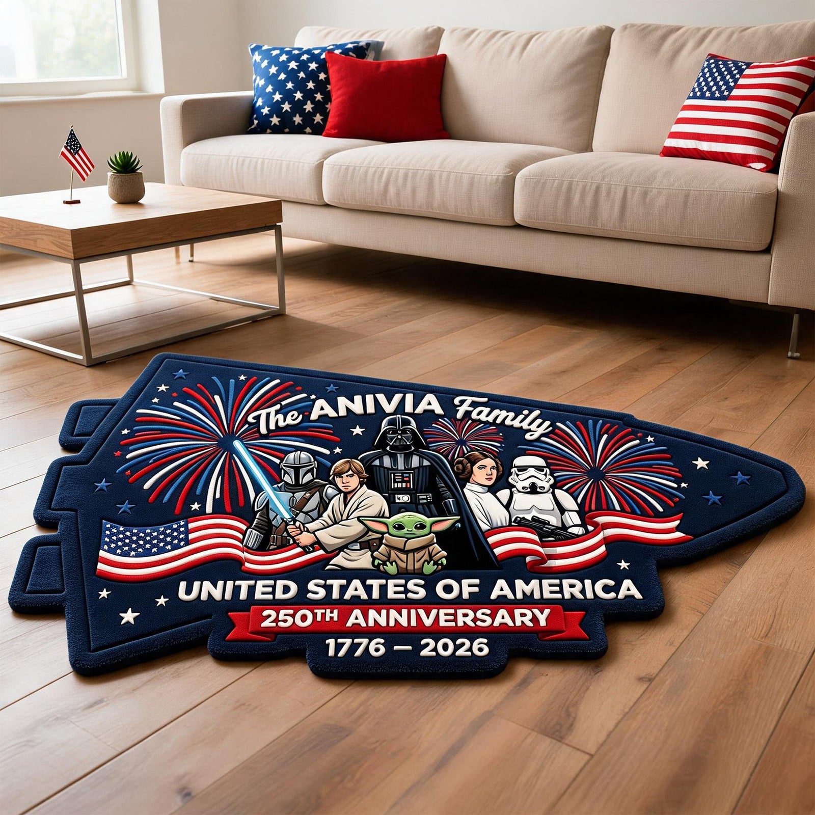 Legend Warriors - Celebrating USA 250th Anniversary Custom Shaped Doormat - Personalized Gifts For Family 01paqn300426