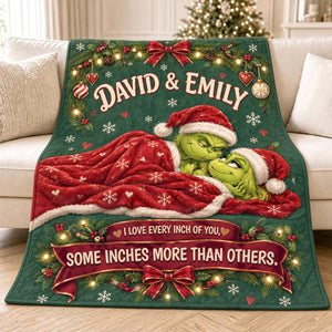 Funny "I Love Every Inch Of You" Blanket - Personalized Gifts For Couple 05TTTN051026